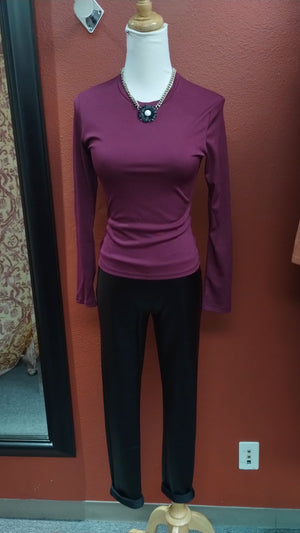 Mila Burgundy Long Sleeve