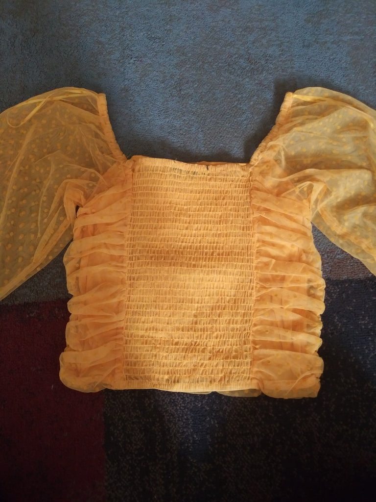 Yellow Mesh Top