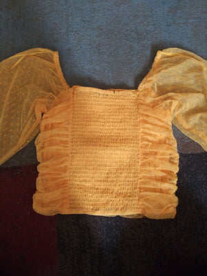 Yellow Mesh Top