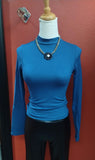 Miranda Blue Soft Long Sleeve Top